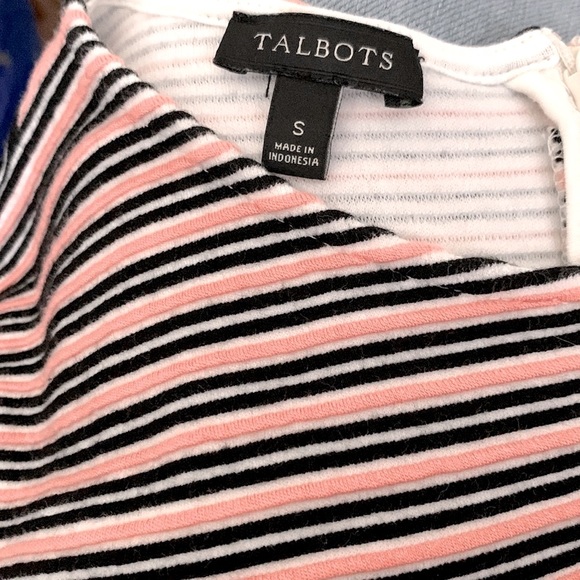 TALBOTS stripe elegant Peplum top - Picture 5 of 5